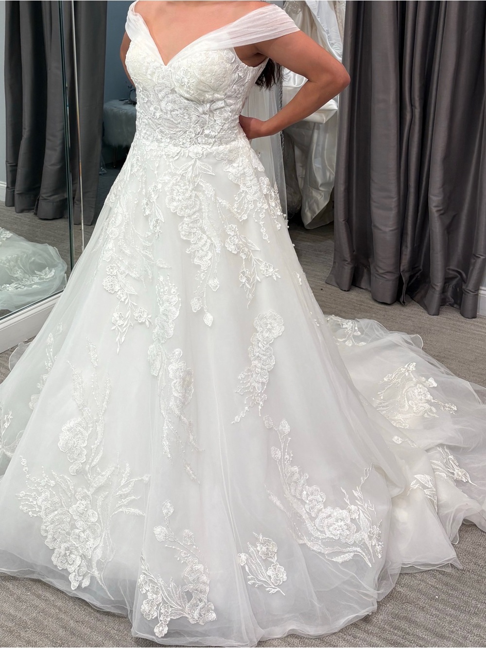 Allure Romance Wedding Dress Size 12 Off-White Sweetheart BRAND NEW UNALTERED